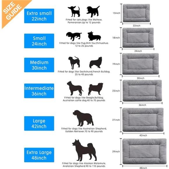 Crate Pad for Large Dogs Fit Metal,Ultra SoftBed Washable & Anti-Slip Kennel Pad - Picture 3 of 6